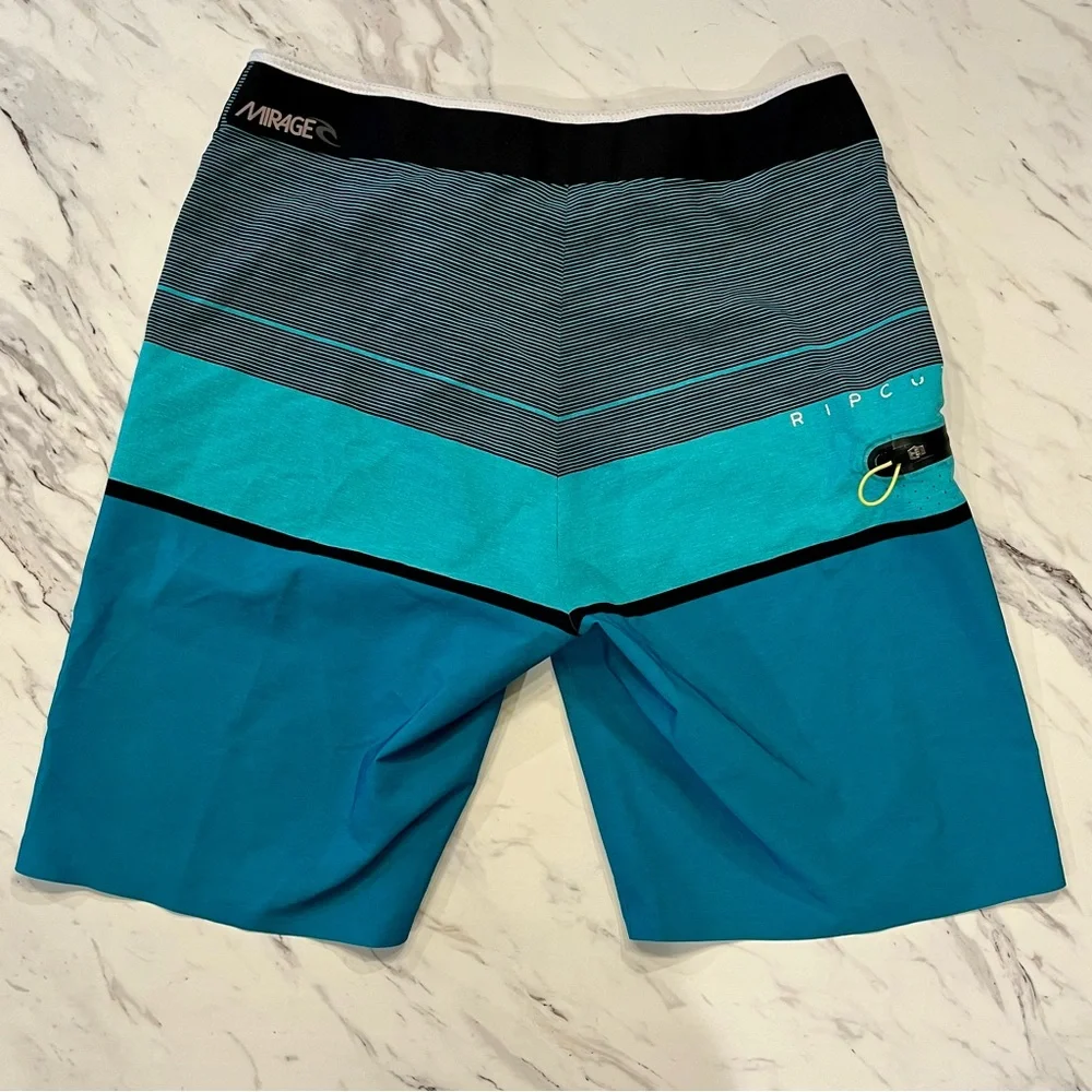 Rip Curl Mirage Men's Size 29 Boardshorts Swim Trunks Shorts Aqua Green Blue